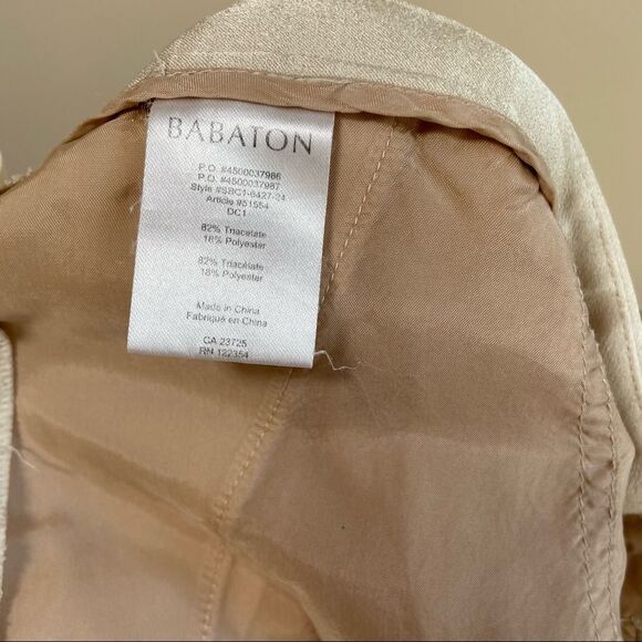 Babaton Wegner High Rise Shorts Fabric  Made in Japan Cream White Size 8 - Picture 3 of 6